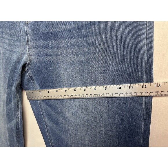 Halara Flex High Waisted Cuffed Hem Wide Leg Stretch Casual Jeans, Sz L 12/14 - Picture 7 of 9